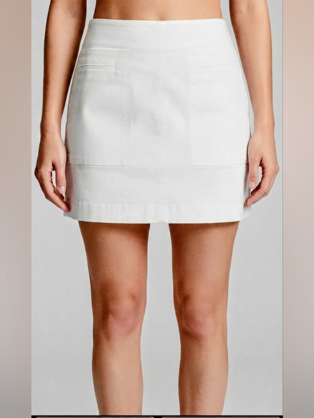 Banana Republic White Cotton Blend Mini Skirt - Size 4